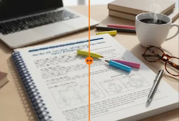 Học sinh, sinh viên chỉnh ảnh cho bài thuyết trình - AIEnhancer