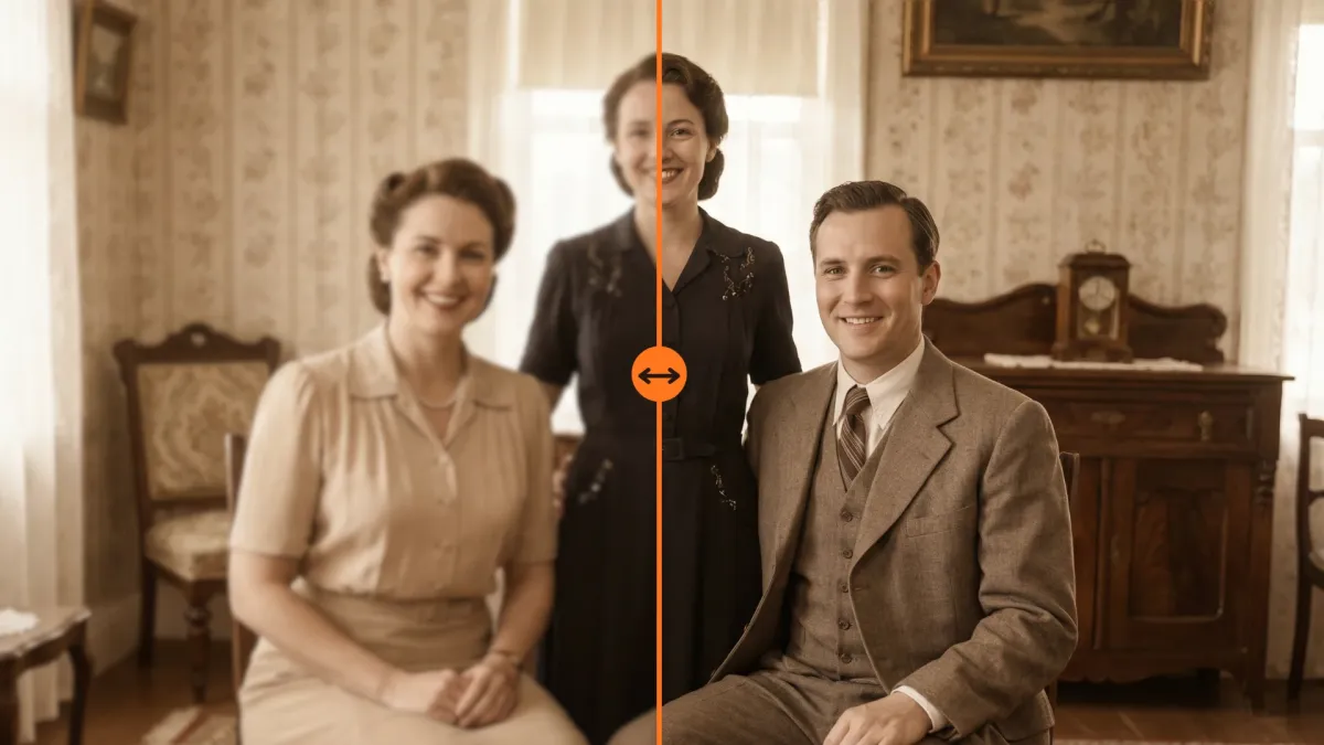 Alte oder eingesannte Fotos restaurieren - AIEnhancer