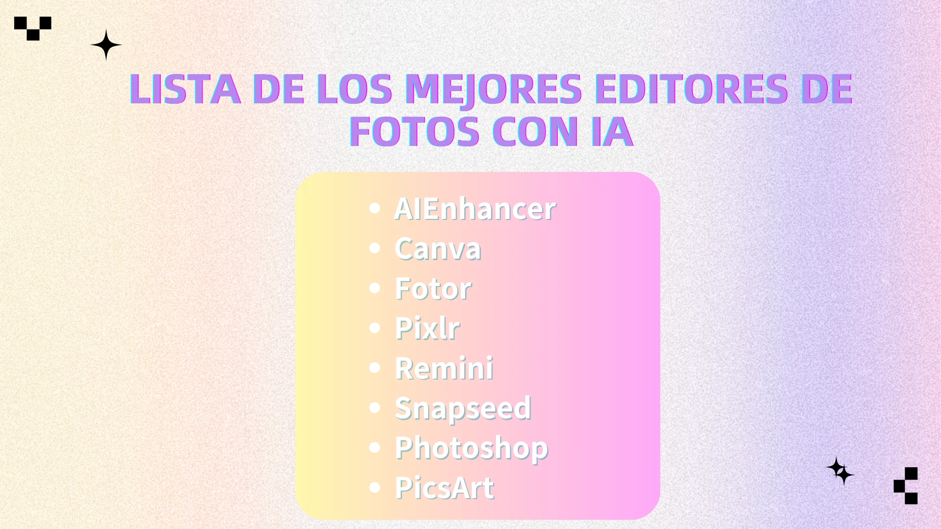🏆 Lista de los Mejores Editores de Fotos con IA - AIEnhancer