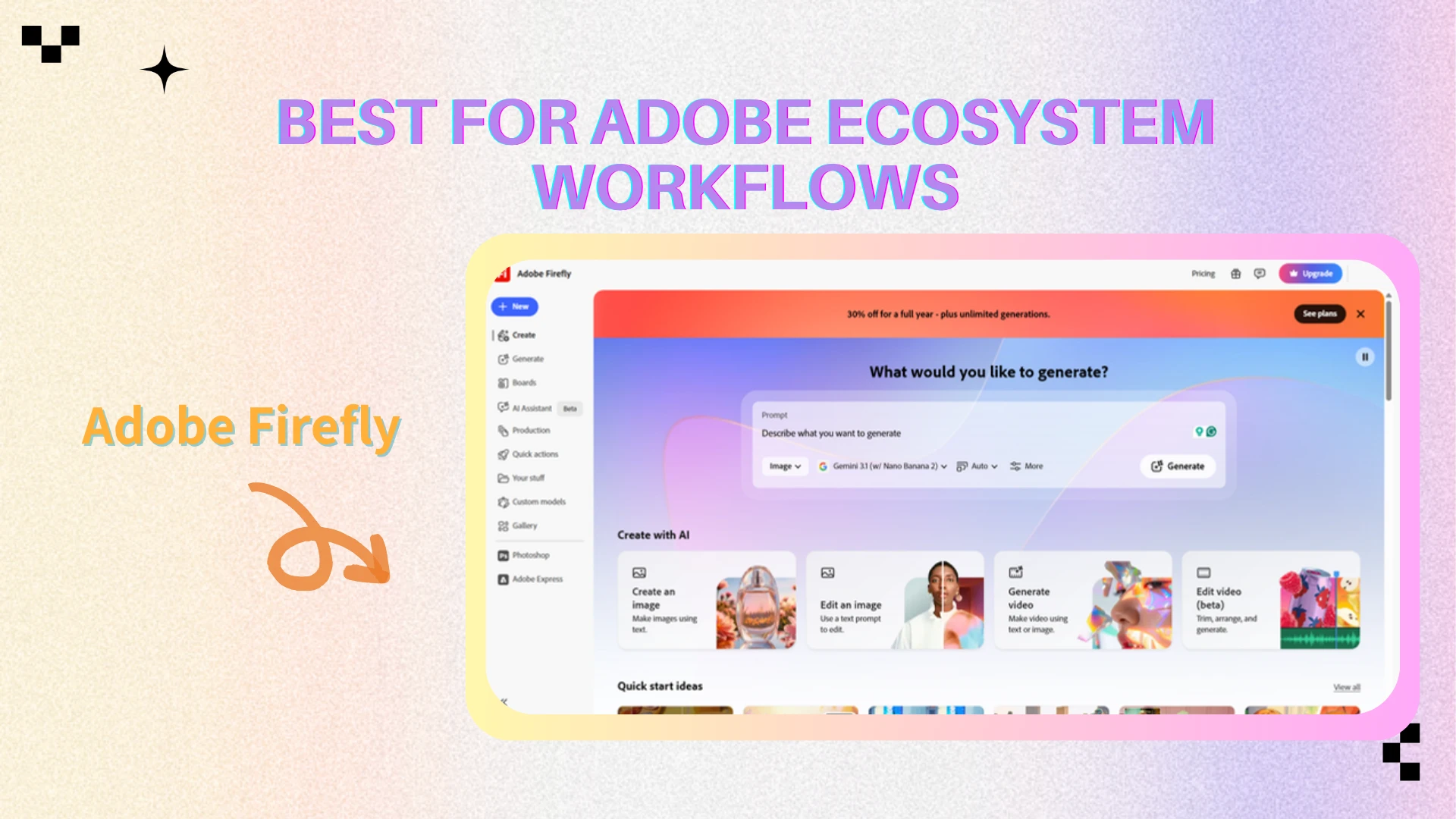 Adobe Firefly — Best for Adobe Ecosystem Workflows - AIEnhancer