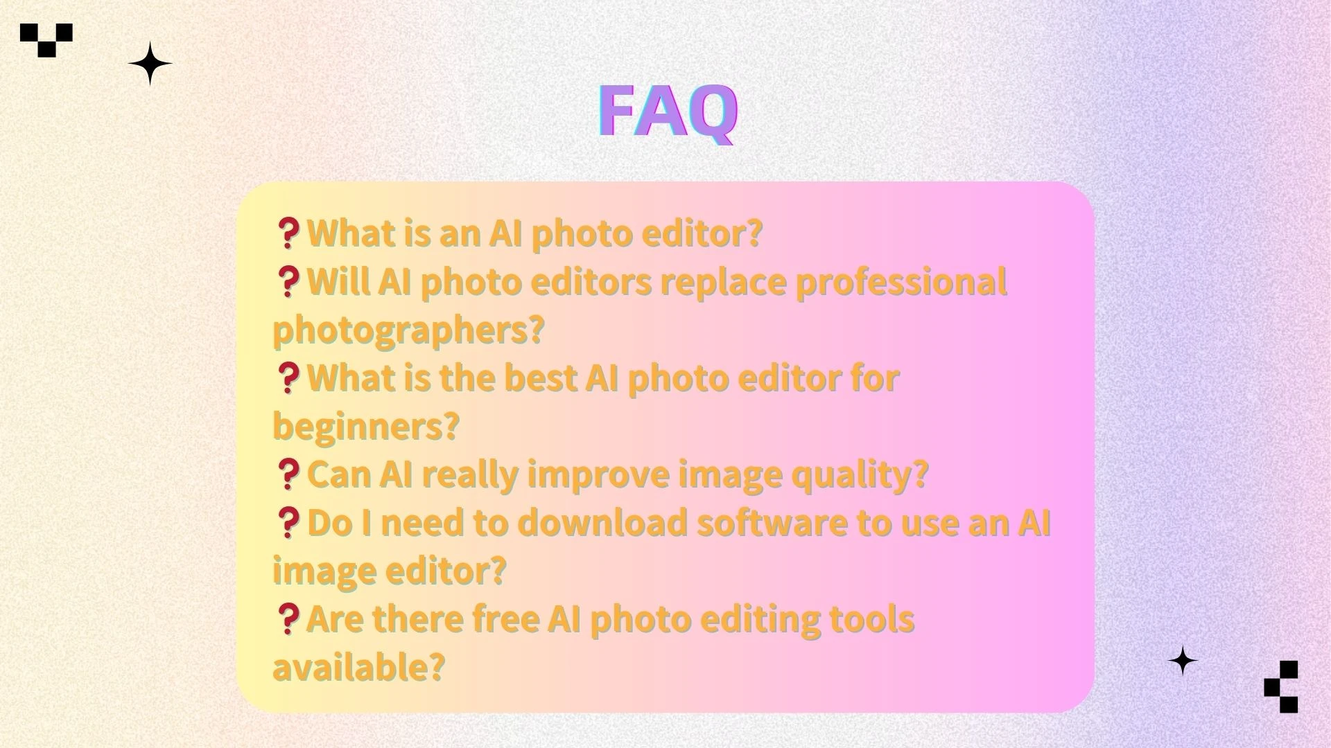 6. Are there free AI photo editing tools available? - AIEnhancer