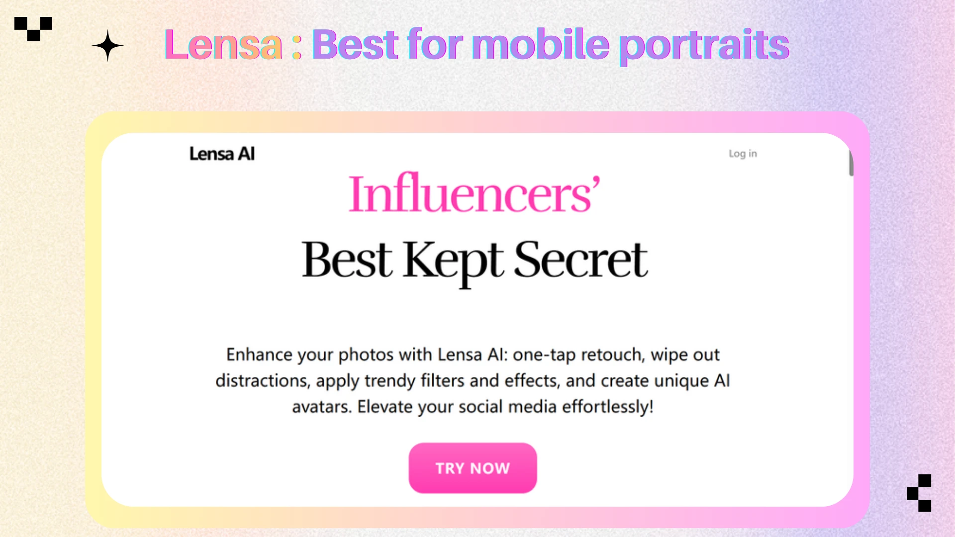 Lensa - Best for mobile portraits - AIEnhancer