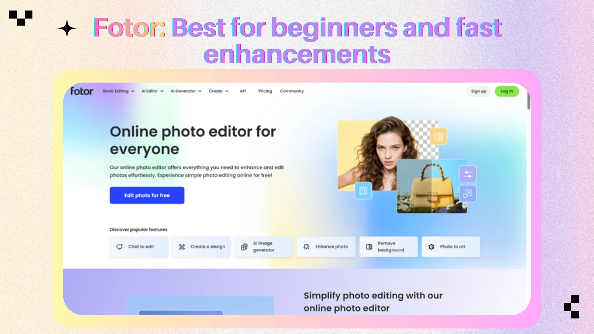 Fotor - Best for beginners and fast enhancements - AIEnhancer