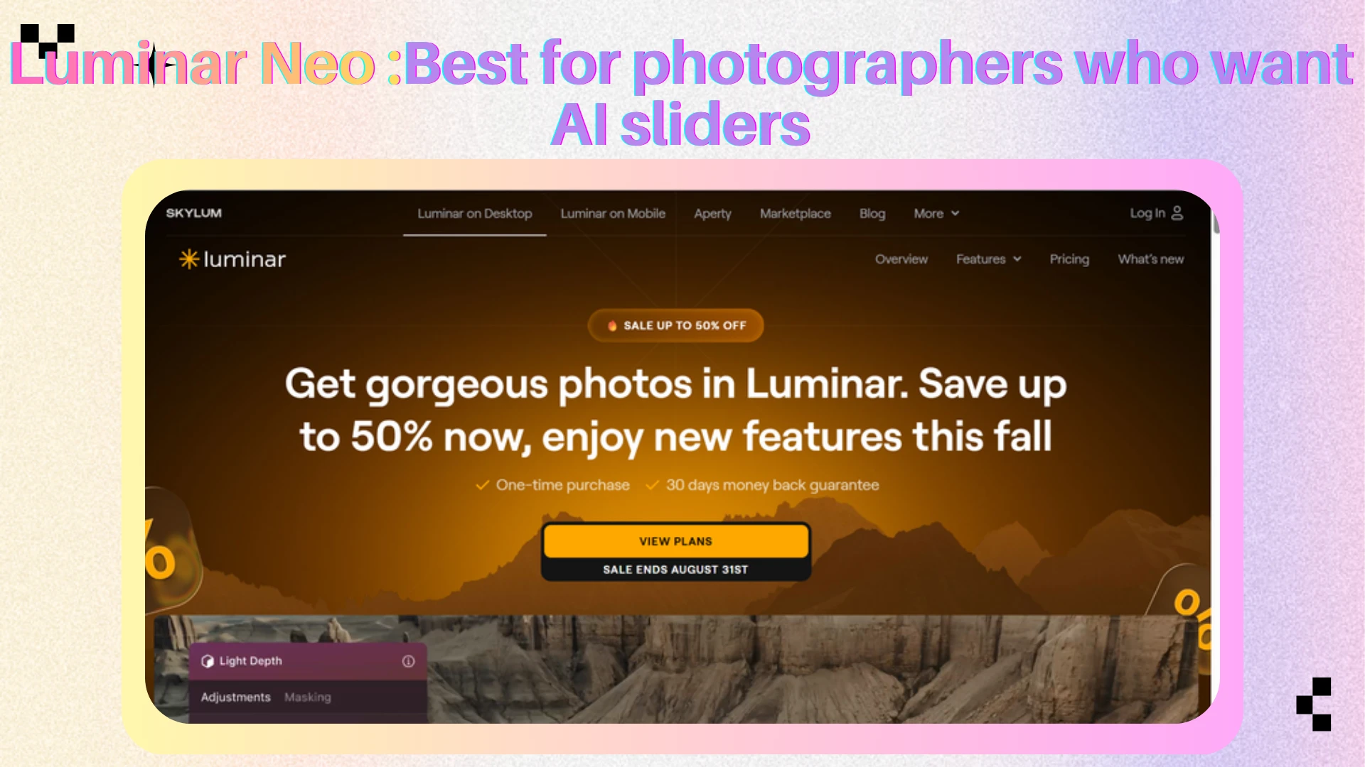 Luminar Neo - Best for photographers who want AI sliders - AIEnhancer