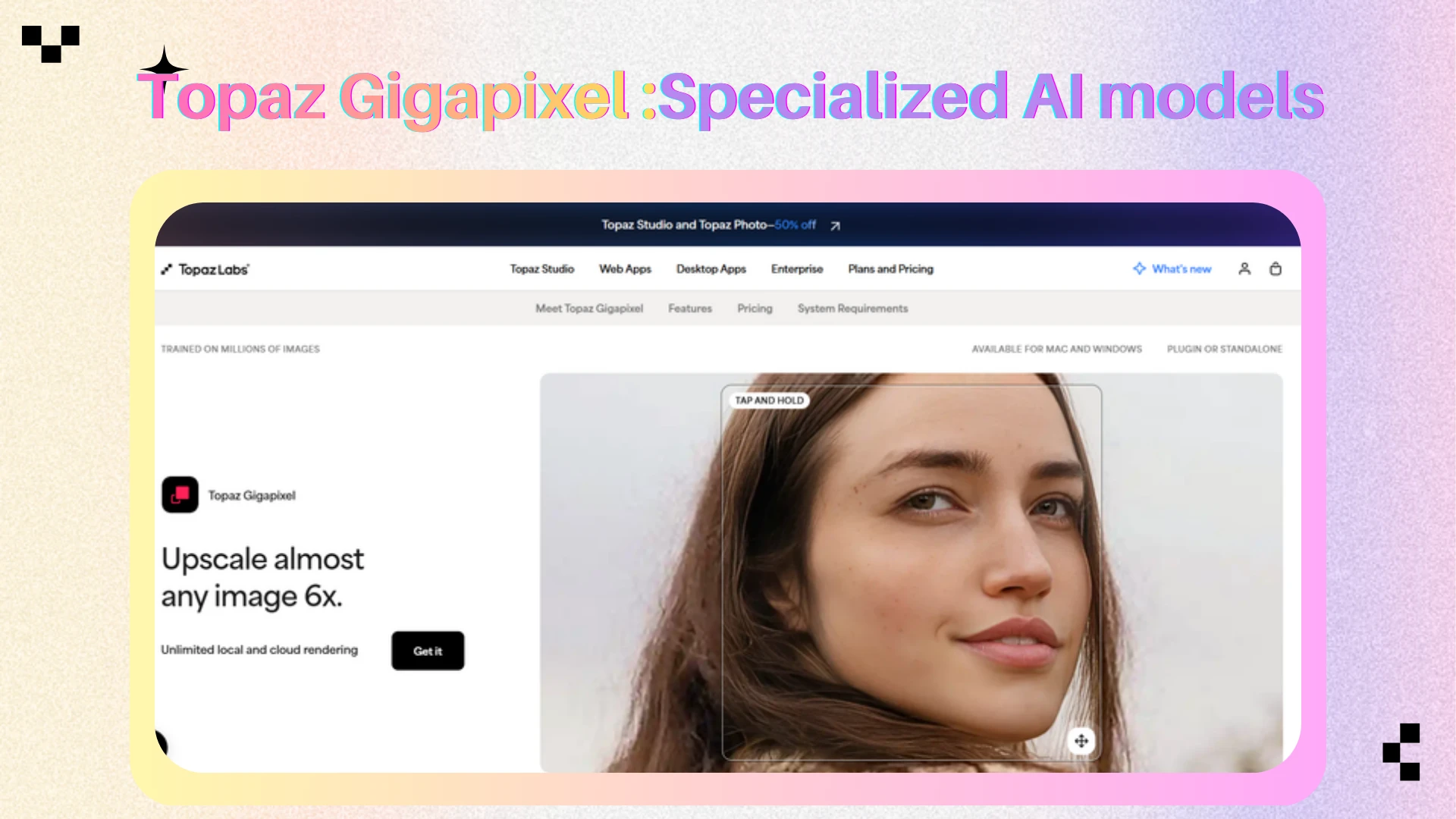 Topaz Gigapixel for Model Selection and Local Rendering - AIEnhancer