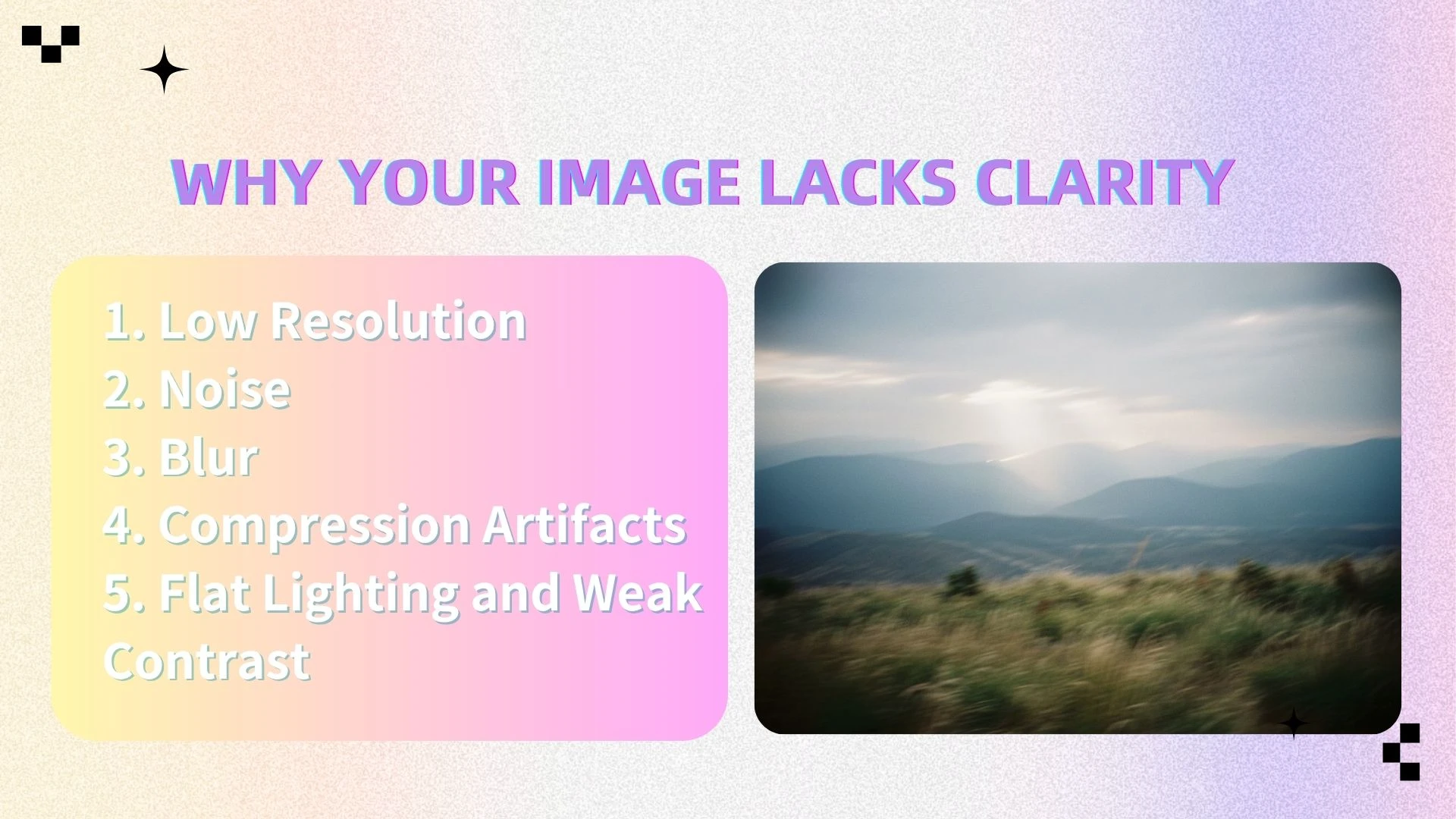 5. Flat Lighting and Weak Contrast - AIEnhancer