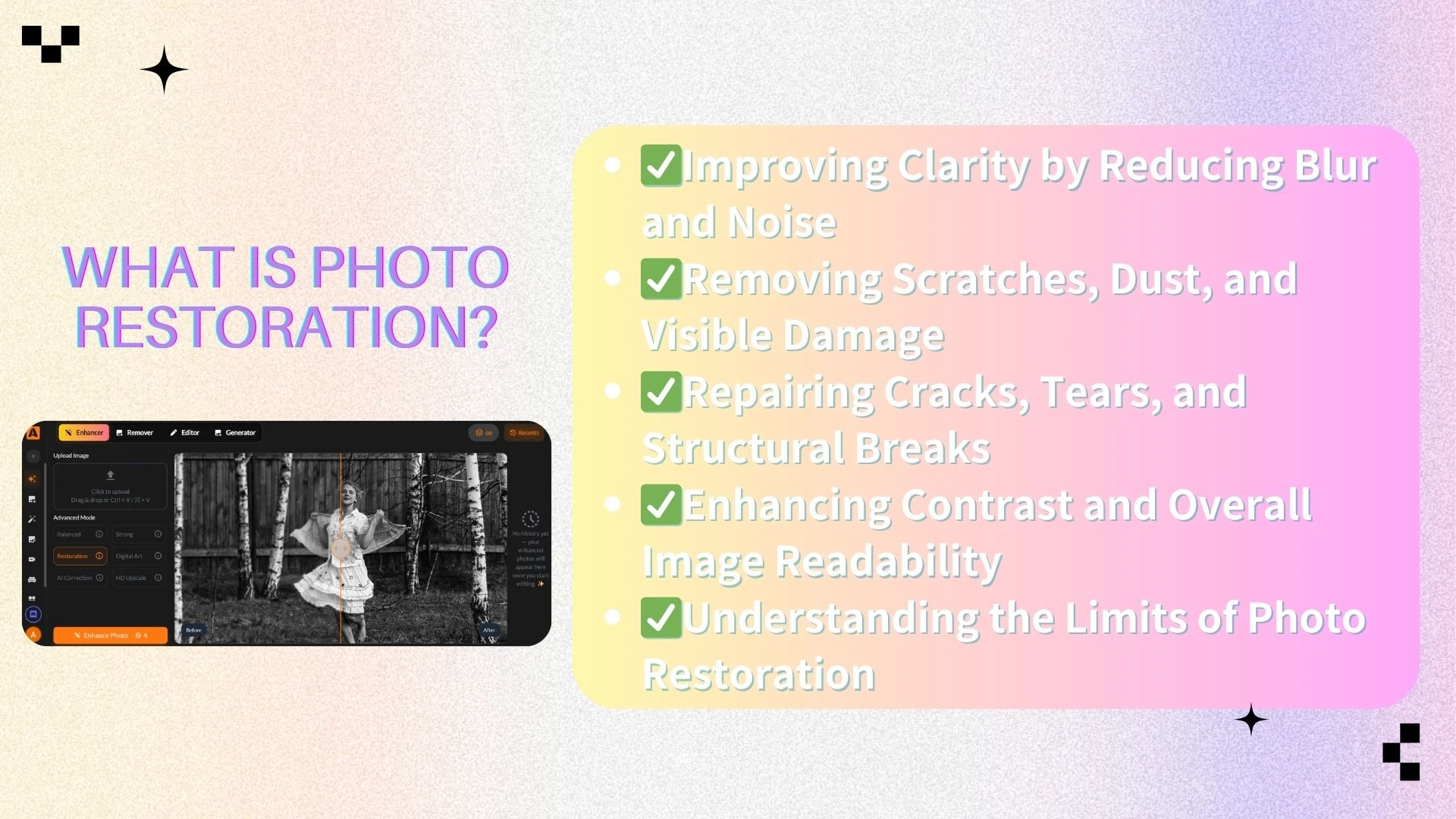 Understanding the Limits of Photo Restoration - AIEnhancer