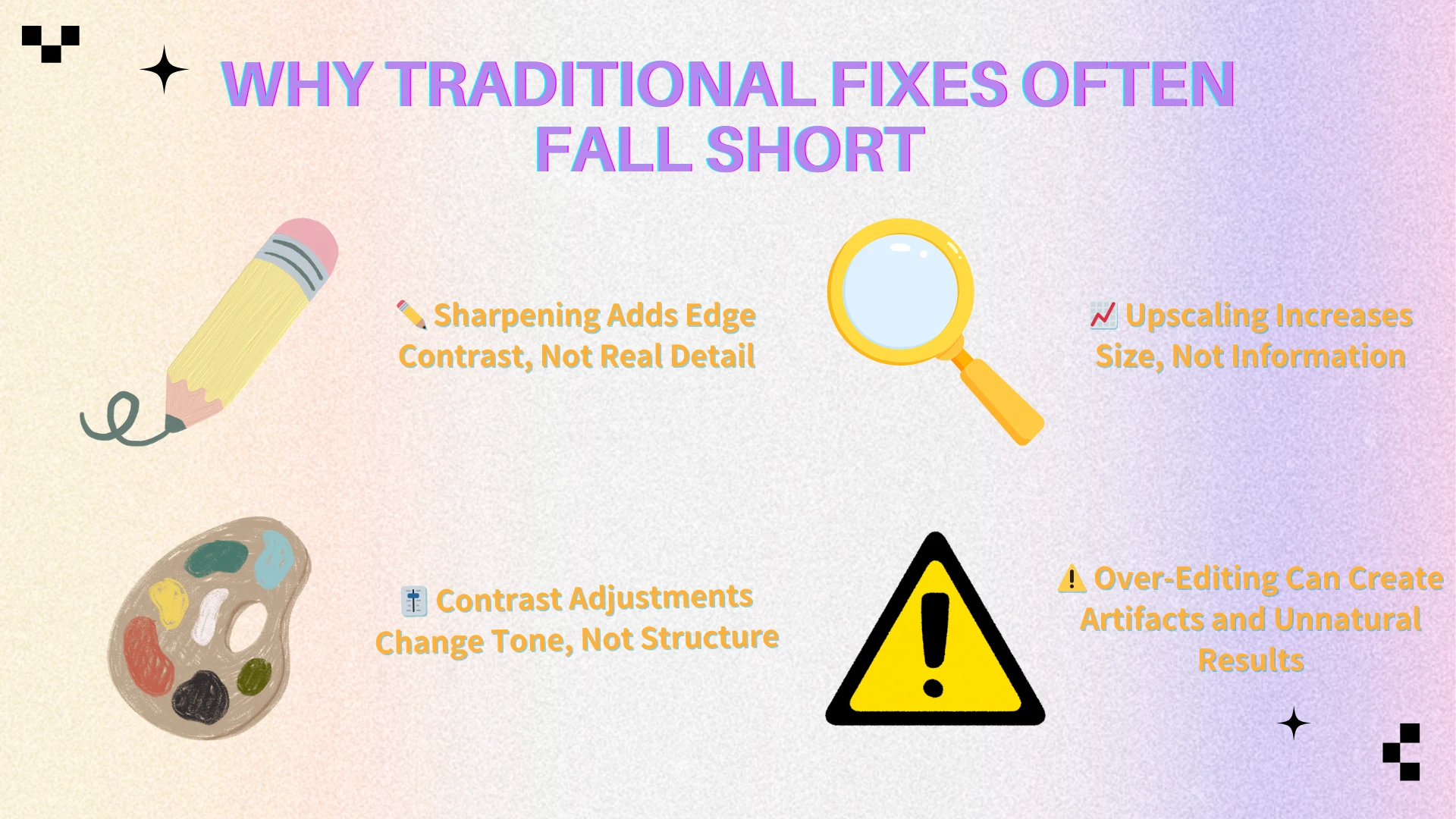 Upscaling does not recreate lost detail - AIEnhancer