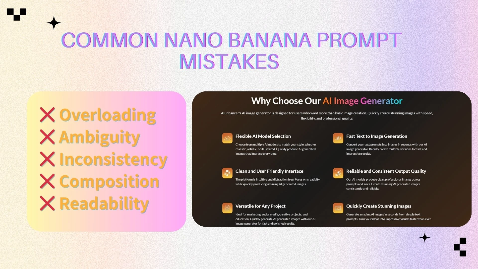 ⚠️ Common Nano Banana Prompt Mistakes - AIEnhancer