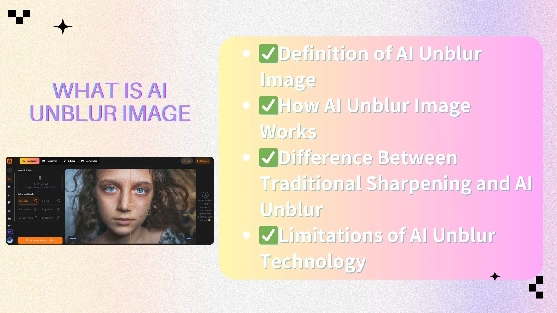 Limitations of AI Unblur Technology - AIEnhancer