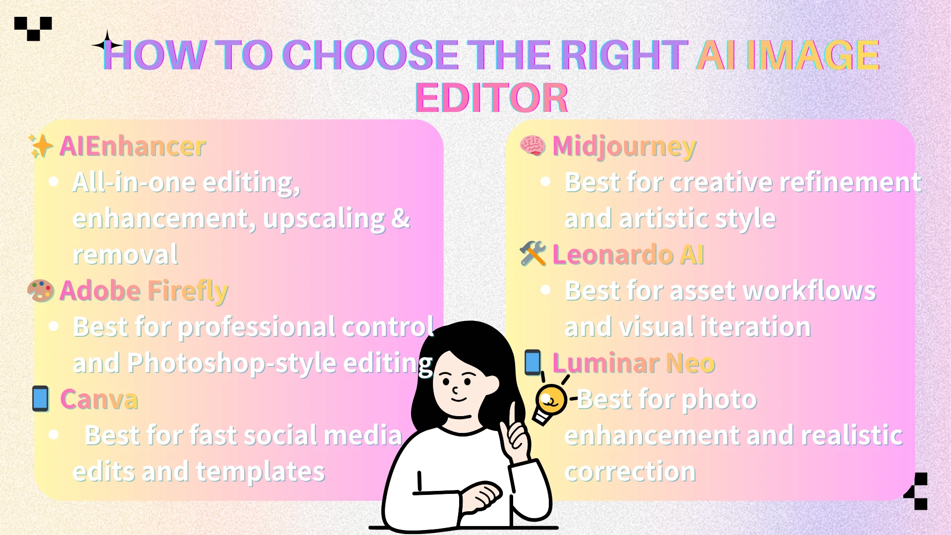 ✅ How to Choose the Right AI Image Editor - AIEnhancer
