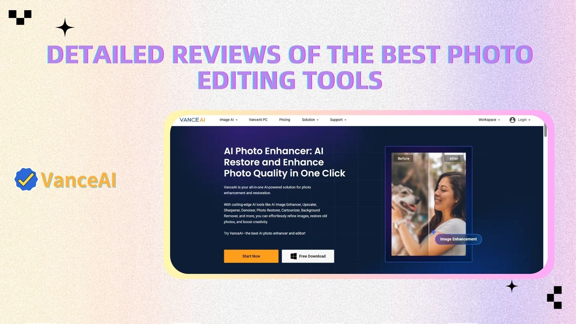 3. VanceAI – Best for AI Upscaling & Restoration - AIEnhancer