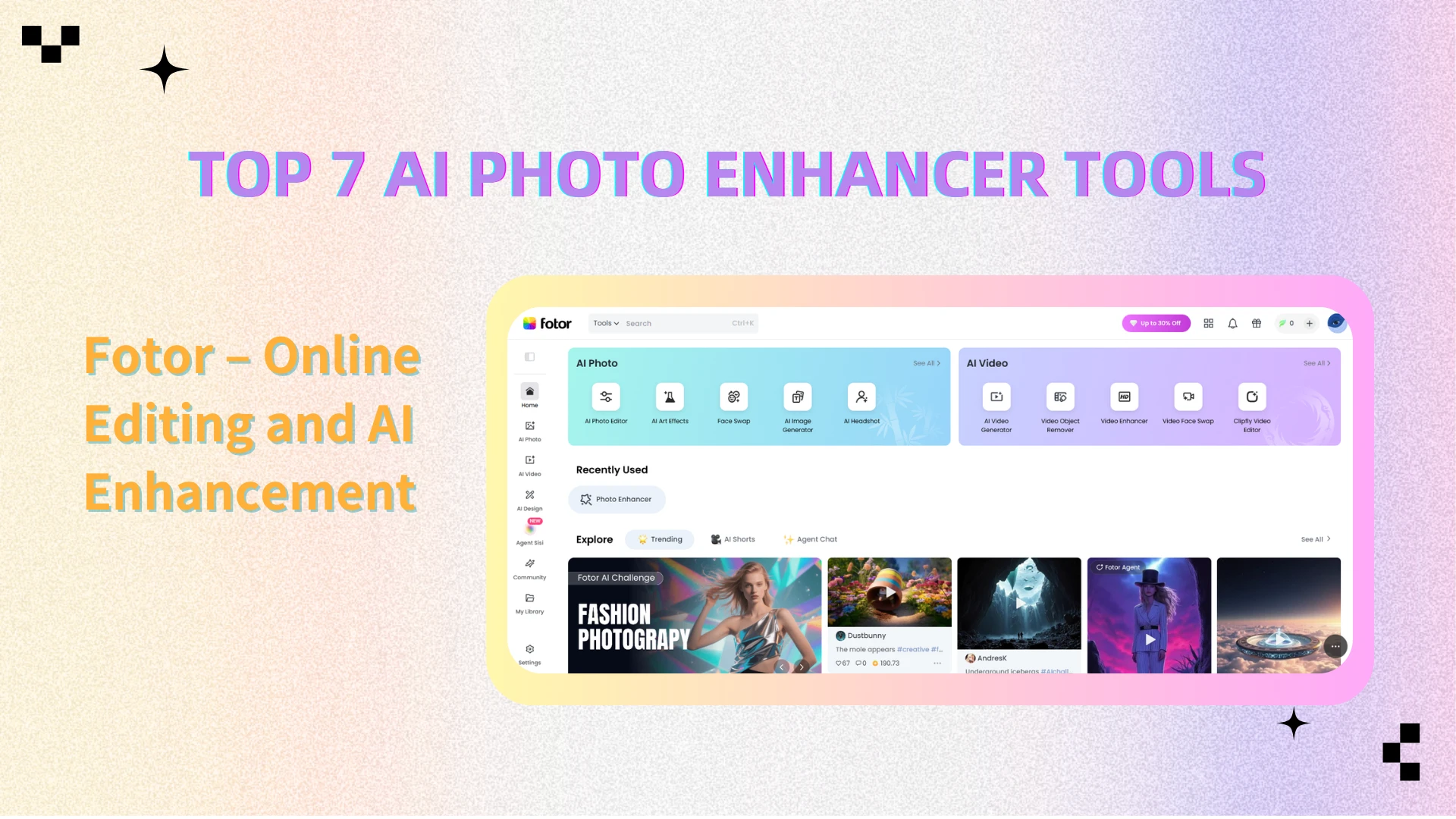 6. Fotor – Online Editing and AI Enhancement - AIEnhancer