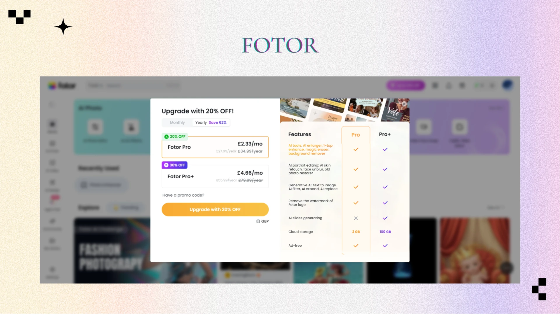 6. Fotor – Online Editing and AI Enhancement - AIEnhancer