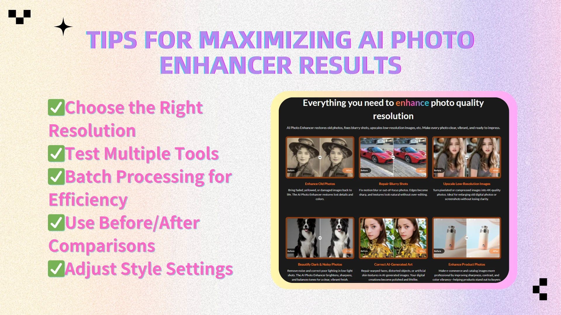 Tips for Maximizing AI Photo Enhancer Results - AIEnhancer