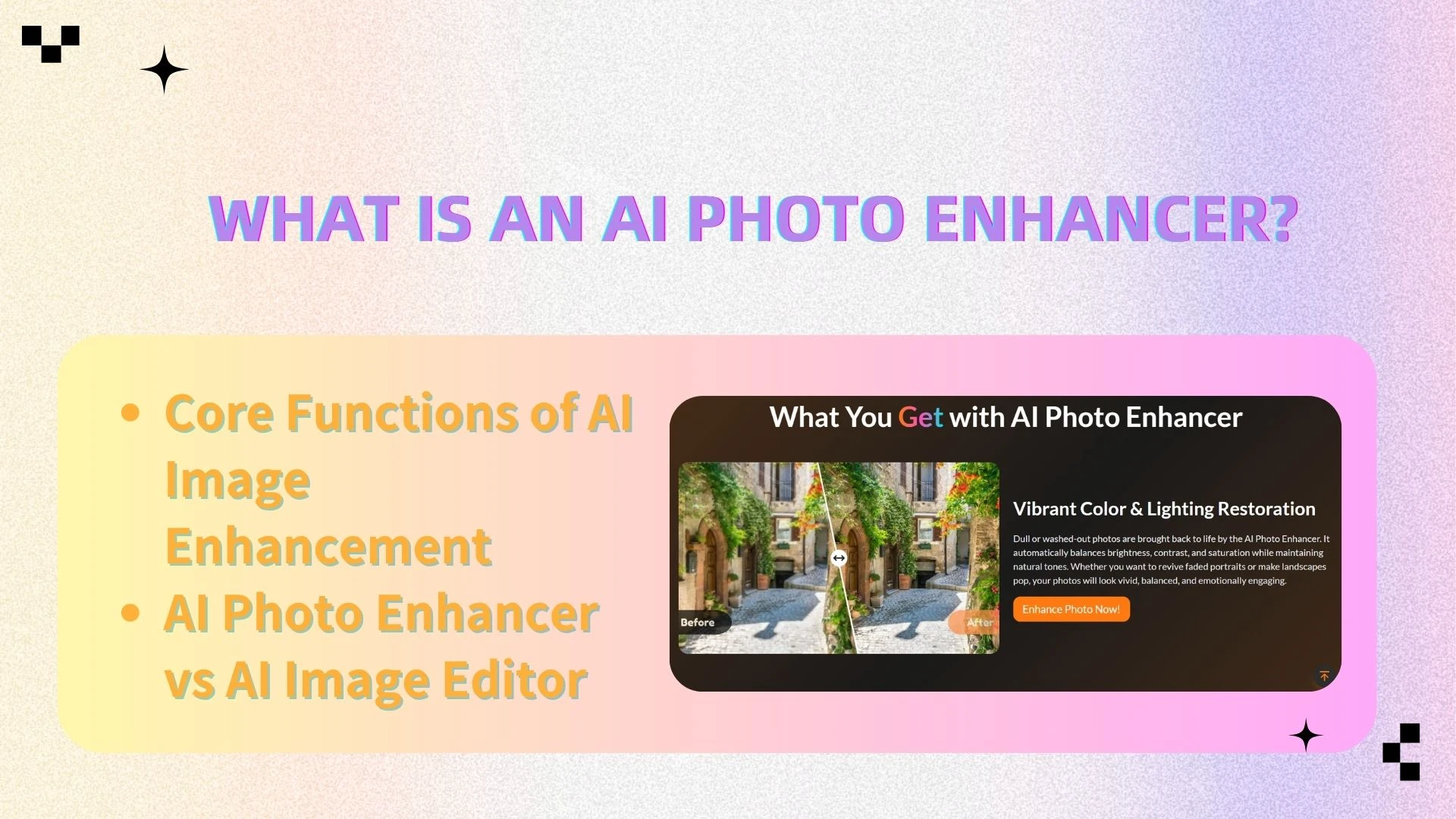AI Photo Enhancer vs AI Image Editor - AIEnhancer