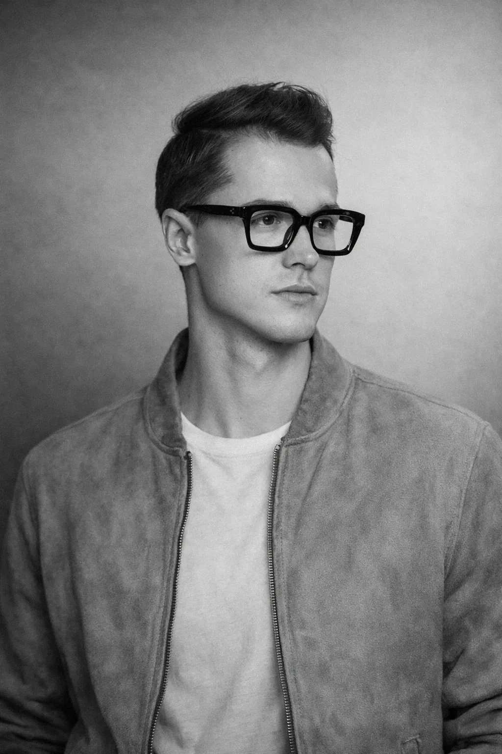 Black & White Studio Portrait - AIEnhancer