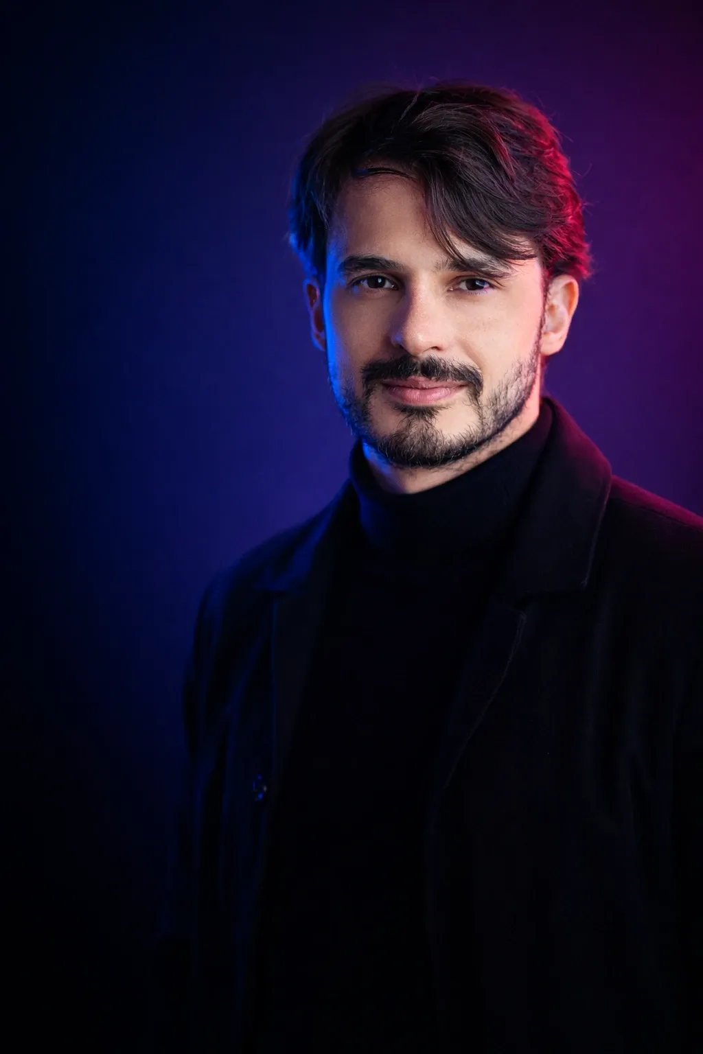 Cinematic Color Studio Portrait - AIEnhancer