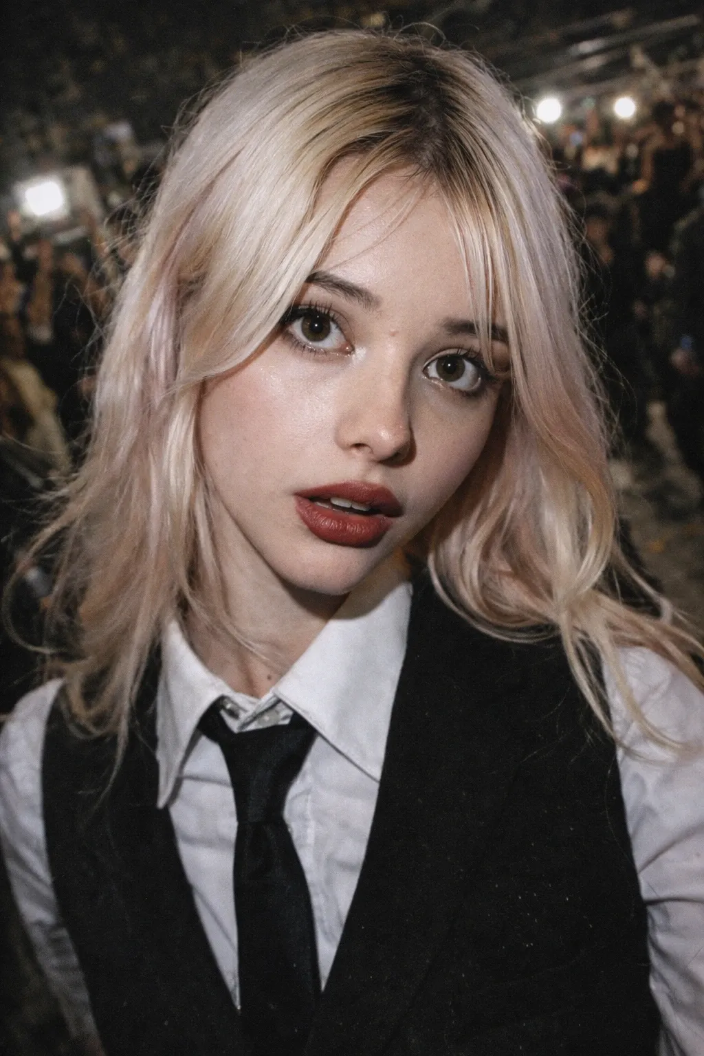 Paparazzi Flash Crowd Portrait - AIEnhancer