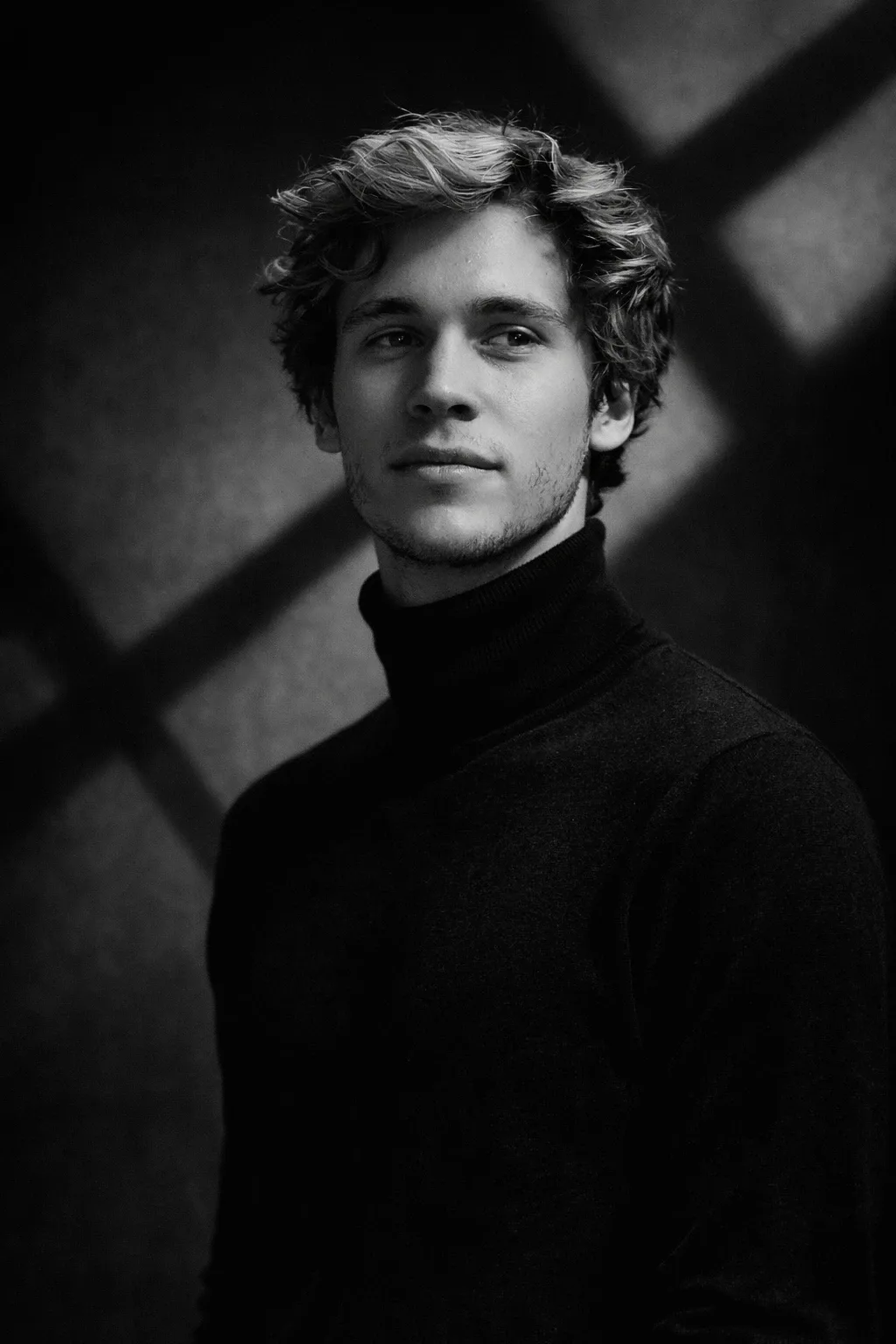 Monochrome Turtleneck Studio - AIEnhancer