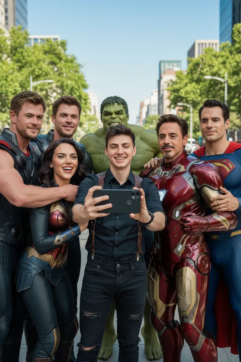 Marvel Group Selfie - AIEnhancer