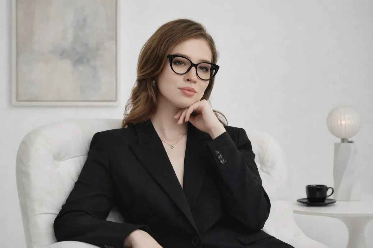 Black Suit Boss Portrait - AIEnhancer