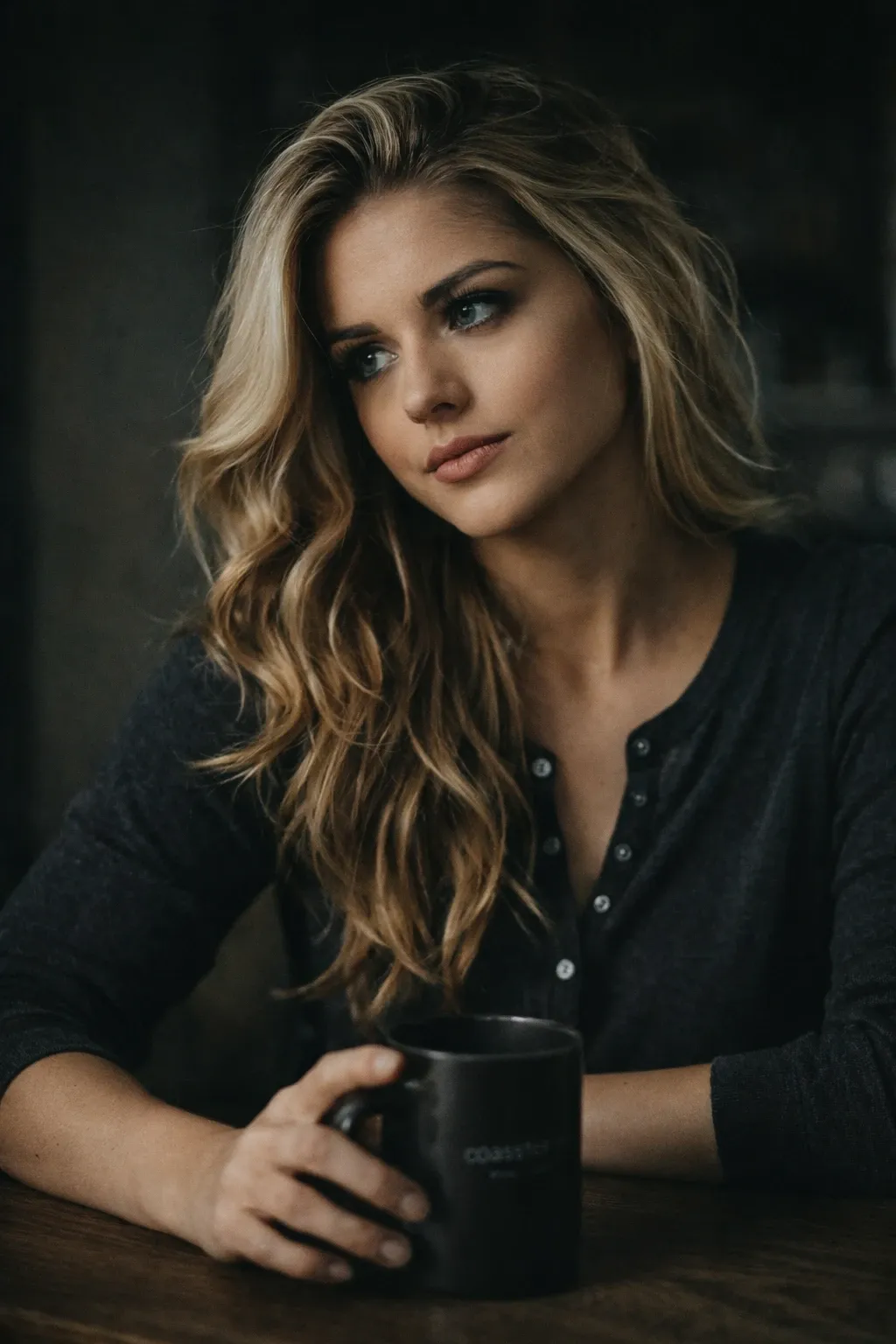 Thoughtful Coffee Moment - AIEnhancer